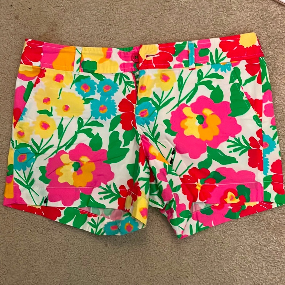 Floral print Lilly Pulitzer shorts.
